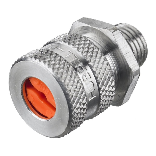 Hubbell Wiring Device-Kellems Kellems Wire Management, Cord Connectors, Straight Male, .13-.19", 1/4", Aluminum SHC1002 - main